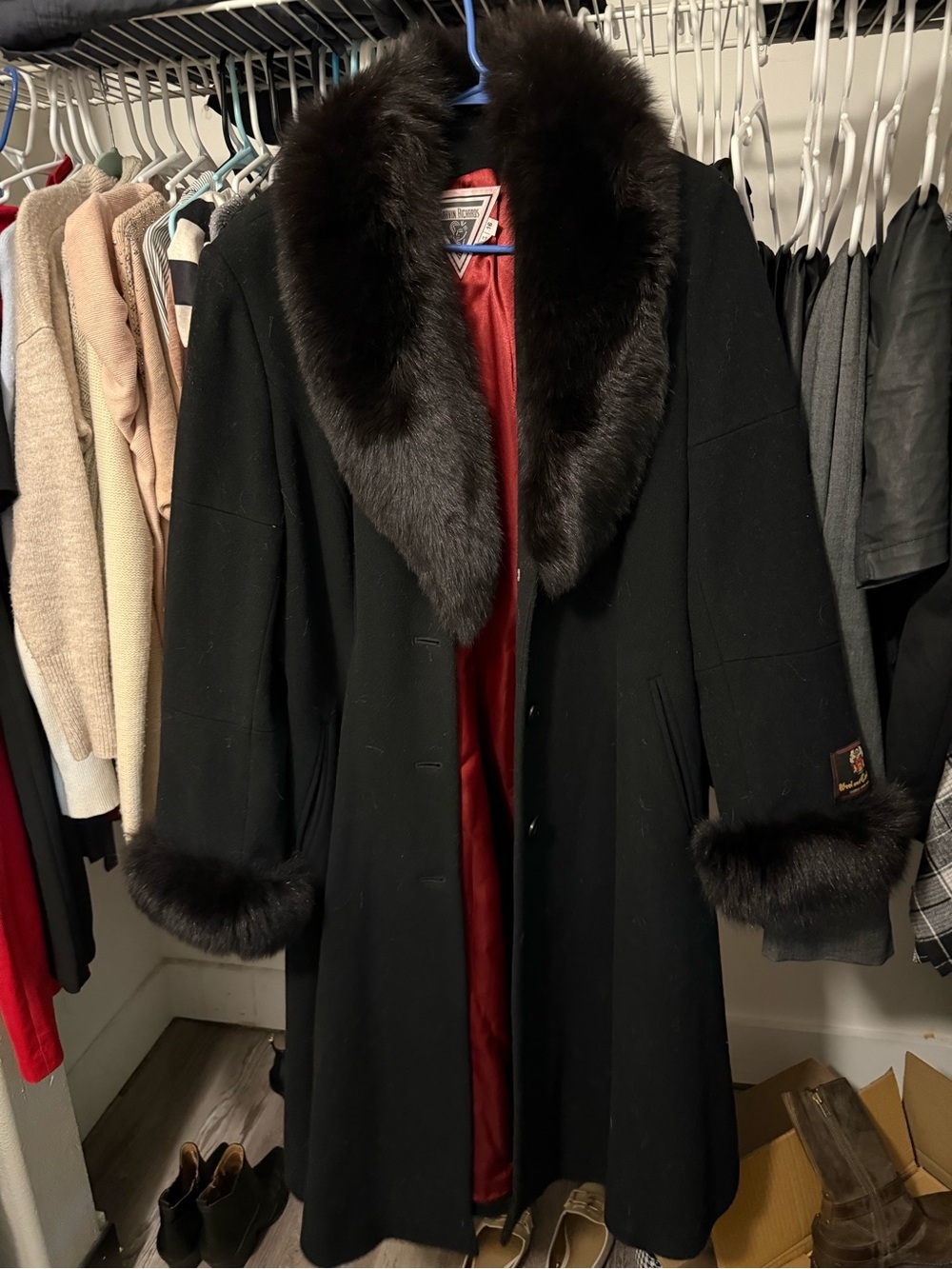 Vintage Marvin Richards Lambswool and Cashmere long coat.